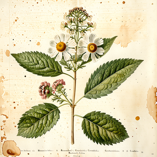 Ilustración botánica de Carqueja