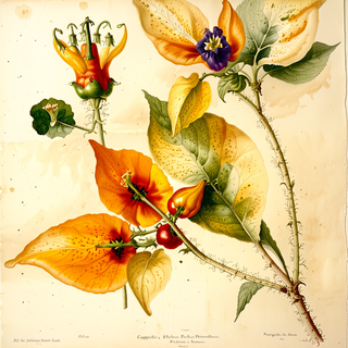 Ilustración botánica de Rocoto