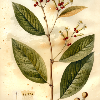 Ilustración botánica de Huele de noche