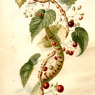 Ilustración botánica de Uvilla