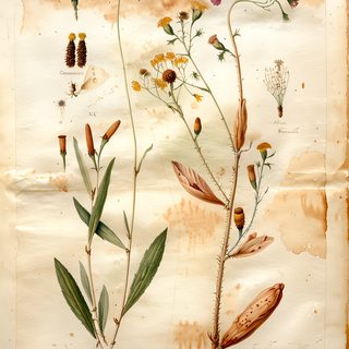 Ilustración botánica de Cola de caballo