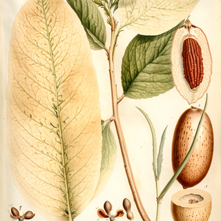 Ilustración botánica de Sarrapia