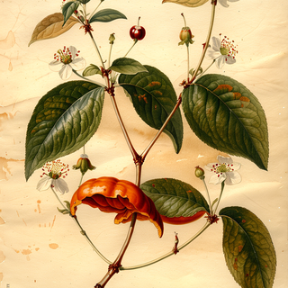 Ilustración botánica de Pitanga