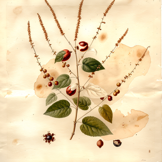 Ilustración botánica de Bejuco de indio