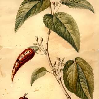 Ilustración botánica de Guázuma