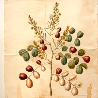 Ilustración botánica de Palo de Campeche