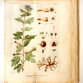 Ilustración botánica de Garra del diablo